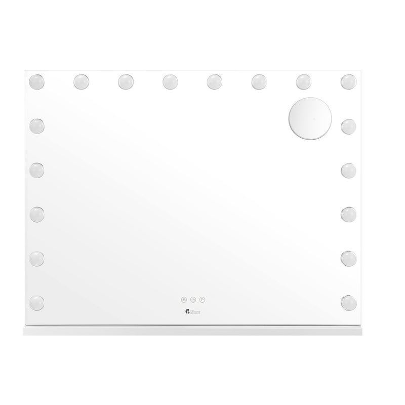 LED Makeup Mirror with 18 Bulbs and Magnifying Glass