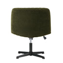Green Sherpa Mid Back Armless Office Chair with Wide Seat