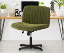 Green Sherpa Mid Back Armless Office Chair with Wide Seat