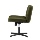 Green Sherpa Mid Back Armless Office Chair with Wide Seat