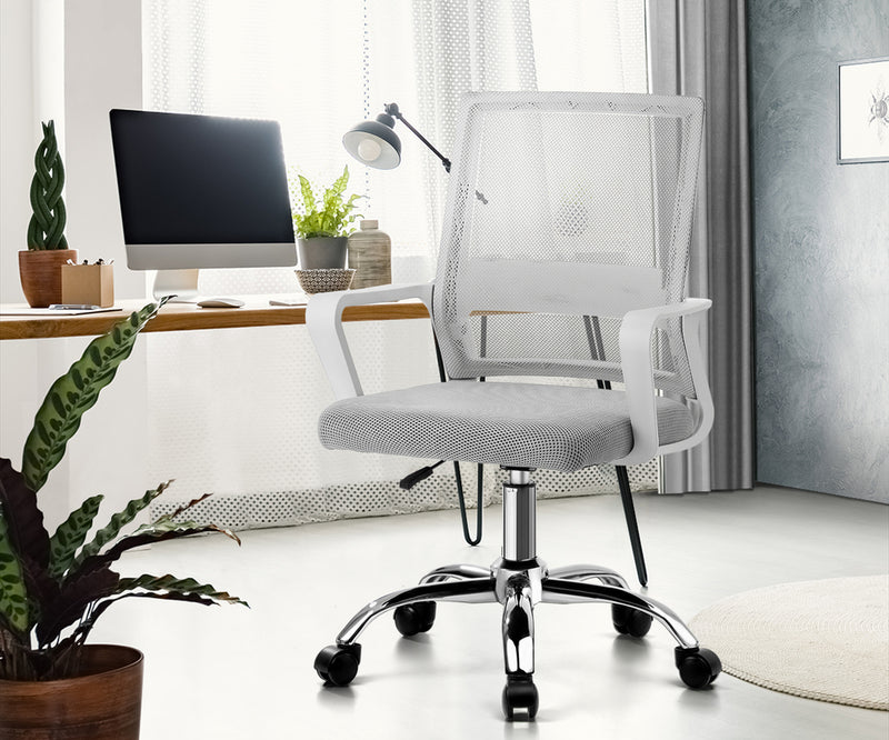 White Mesh Executive Office Chair Computer Seat