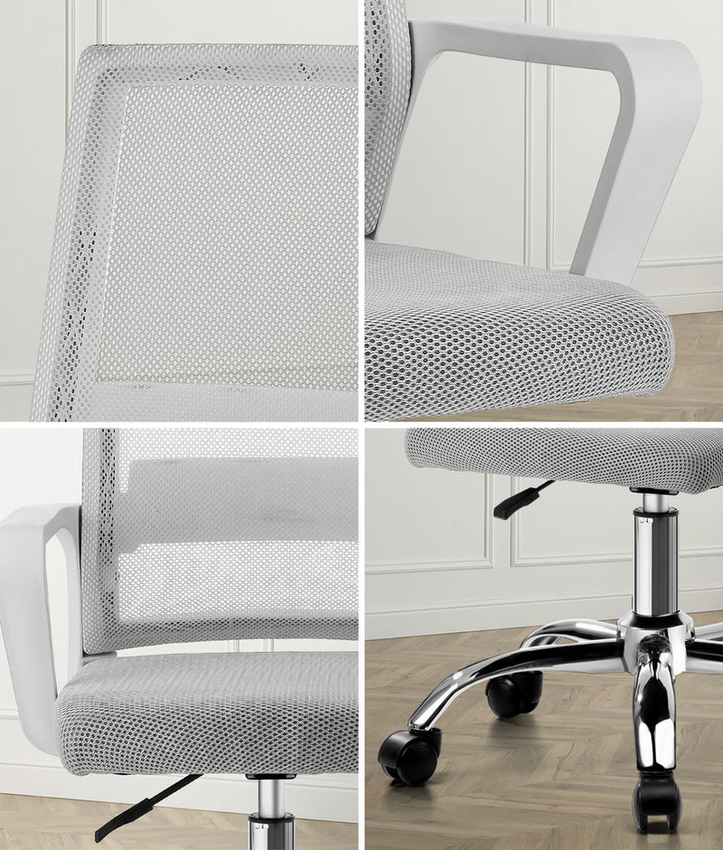 White Mesh Executive Office Chair Computer Seat