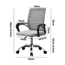 Black and Grey Mesh Office Chair with Breathable Backrest