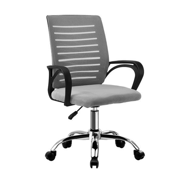 Black and Grey Mesh Office Chair with Breathable Backrest