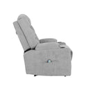 Grey Polyester Electric Recliner Massage Chair with Heat Function