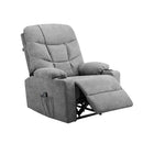 Grey Polyester Electric Recliner Massage Chair with Heat Function