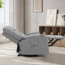 Grey Polyester Electric Recliner Massage Chair with Heat Function