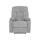 Grey Polyester Electric Recliner Massage Chair with Heat Function
