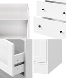 White Sideboard Buffet Cupboard with 3 Drawers
