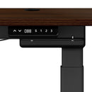 150cm Black and Walnut Electric Height Adjustable Standing Desk with Drawer