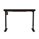 150cm Black and Walnut Electric Height Adjustable Standing Desk with Drawer