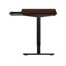 150cm Black and Walnut Electric Height Adjustable Standing Desk with Drawer