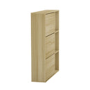 Natural Shoe Rack Storage Cabinet with Display Shelves