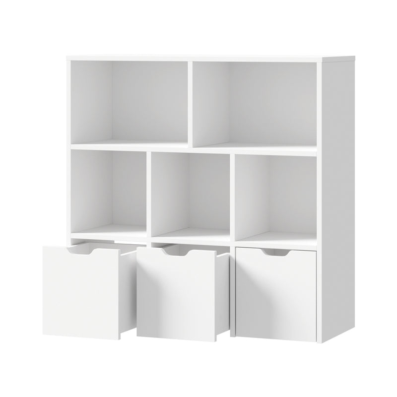 White Kids Storage Organizer Cabinet with Removable Boxes