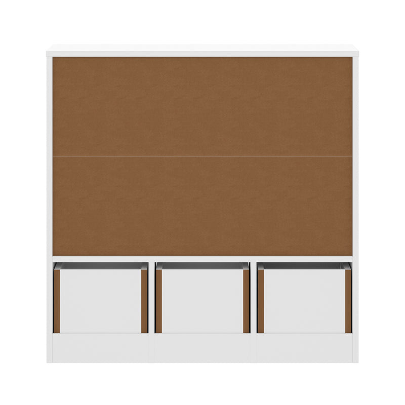 White Kids Storage Organizer Cabinet with Removable Boxes