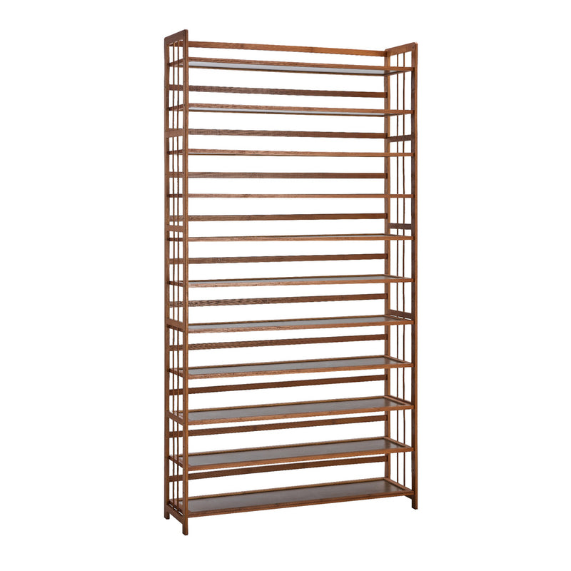 Bamboo Shoe Rack Storage Organizer with 11 Shelves
