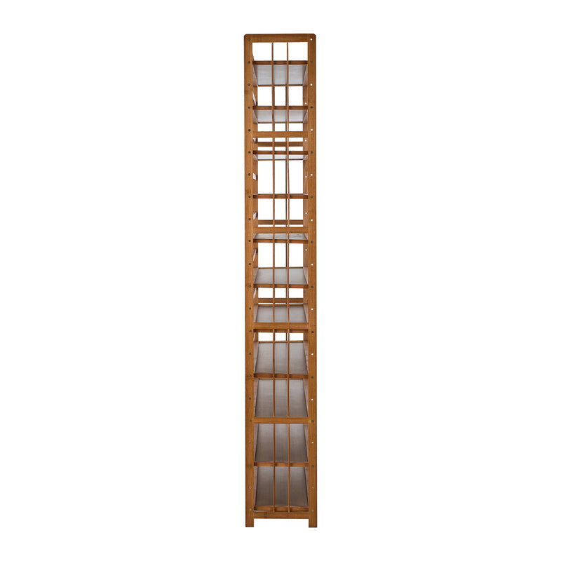 Bamboo Shoe Rack Storage Organizer with 11 Shelves
