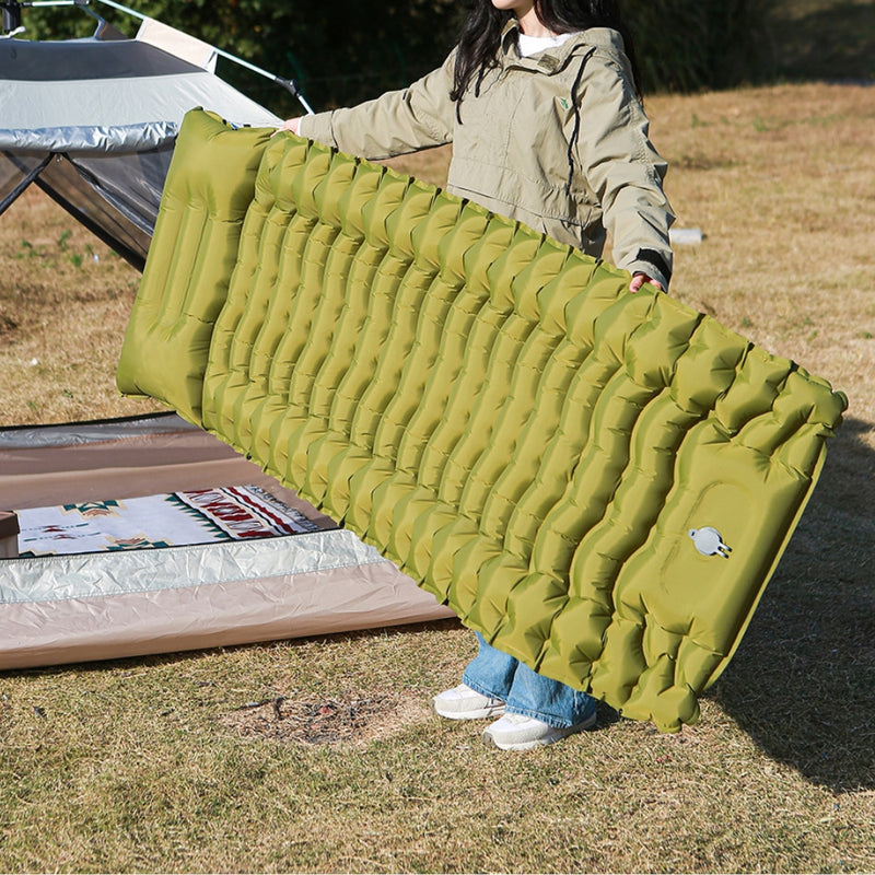 Inflatable Camping Mattress Sleeping Pad with Built-in Pillow and Pump