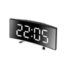 Curved LED Mirror Alarm Clock with Large Display