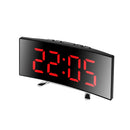 Curved LED Mirror Alarm Clock with Large Display