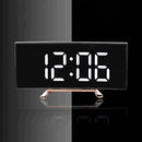 Curved LED Mirror Alarm Clock with Large Display