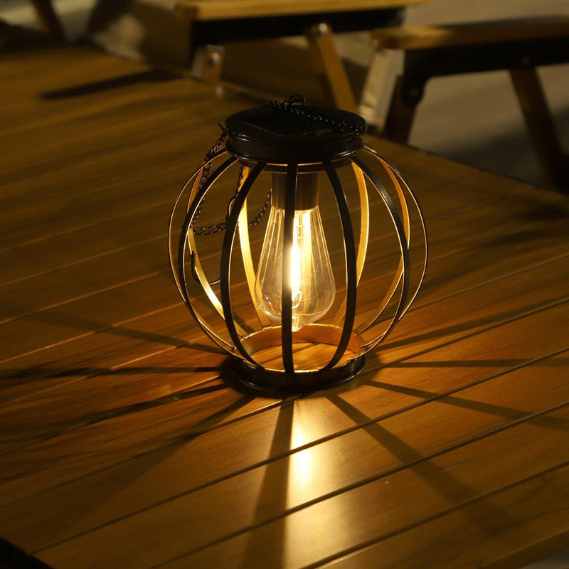 Solar Lantern Outdoor Waterproof Retro Iron Art Decoration Lighting