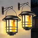 Solar Hanging Outdoor Lantern with Flickering Flames