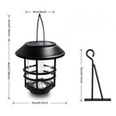 Solar Hanging Outdoor Lantern with Flickering Flames