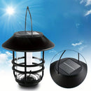 Solar Hanging Outdoor Lantern with Flickering Flames