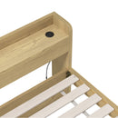 King Single Bed Frame with Two Drawers and Charging Ports