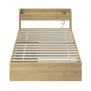 King Single Bed Frame with Two Drawers and Charging Ports