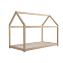 Natural Single Wooden Pine Timber Platform Bed Frame