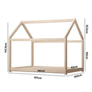 Natural Single Wooden Pine Timber Platform Bed Frame