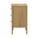 Natural Bedside Table Nightstand with Three Drawers