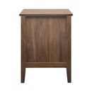Walnut Bedside Table Nightstand with Three Drawers
