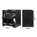 Set of Two Black Bedside Tables Nightstand with Shelf