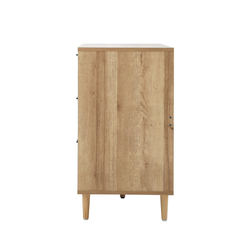 Natural Tallboy Dresser with Seven Drawers