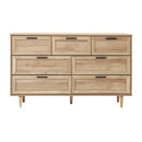 Natural Tallboy Dresser with Seven Drawers