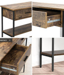 3-Tier Console Table with Two Drawers