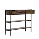 3-Tier Console Table with Two Drawers