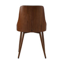 Set of 2 Black Retro PU Leather Dining Chairs