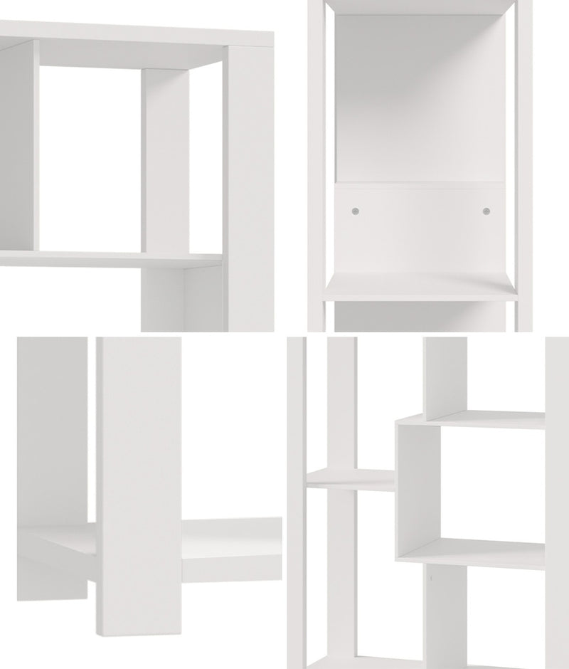 White Open Multi-Tier Display Shelf