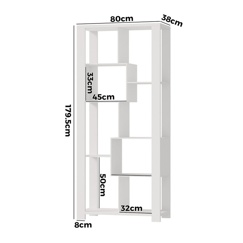White Open Multi-Tier Display Shelf