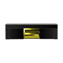 Black Gloss TV Stand Cabinet Entertainment Unit with RGB LED