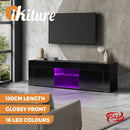 Black Gloss TV Stand Cabinet Entertainment Unit with RGB LED
