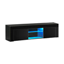 Black Gloss TV Stand Cabinet Entertainment Unit with RGB LED