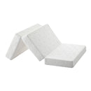 White 3-Fold Foldable Foam Mattress