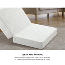 White 3-Fold Foldable Foam Mattress