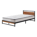 King Single Metal Platform Bed Frame with Mattress