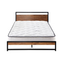 King Single Metal Platform Bed Frame with Mattress
